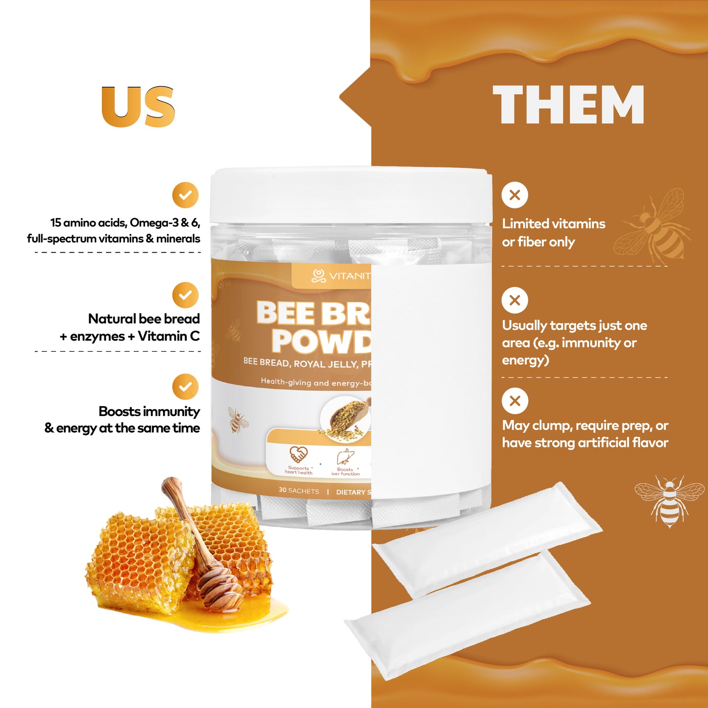 Bee Bread Powder Immunity & Recovery Superfood