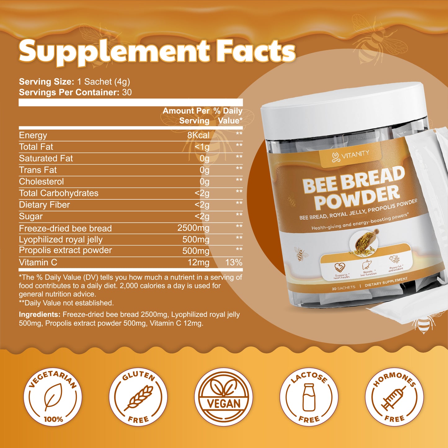 Bee Bread Powder Immunity & Recovery Superfood