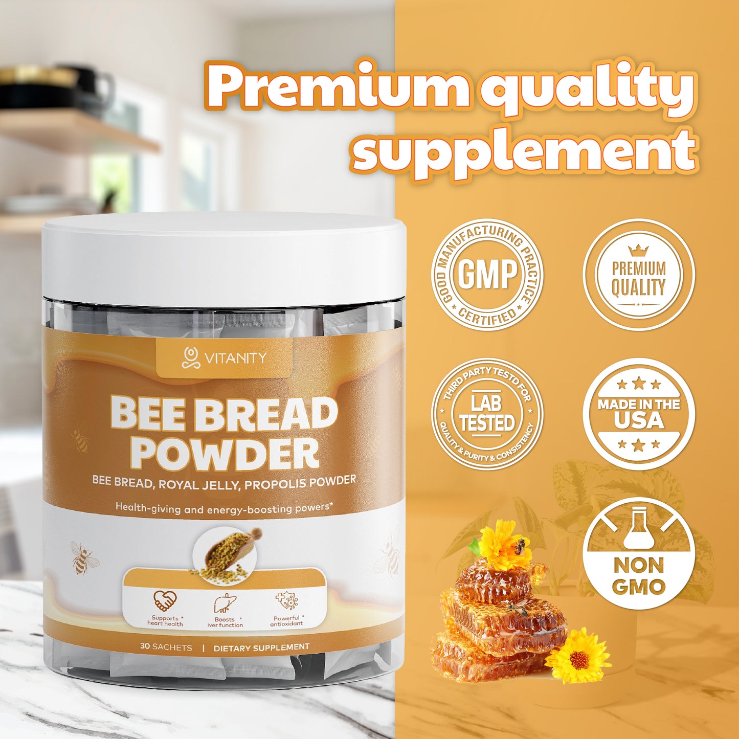 Bee Bread Powder Immunity & Recovery Superfood