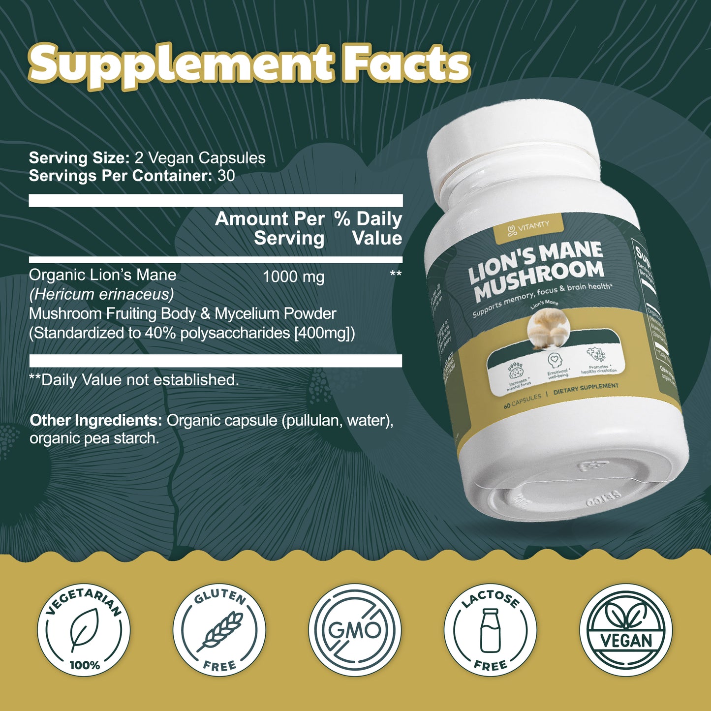 Lion’s Mane Mushroom – Brain Power & Cognitive Support
