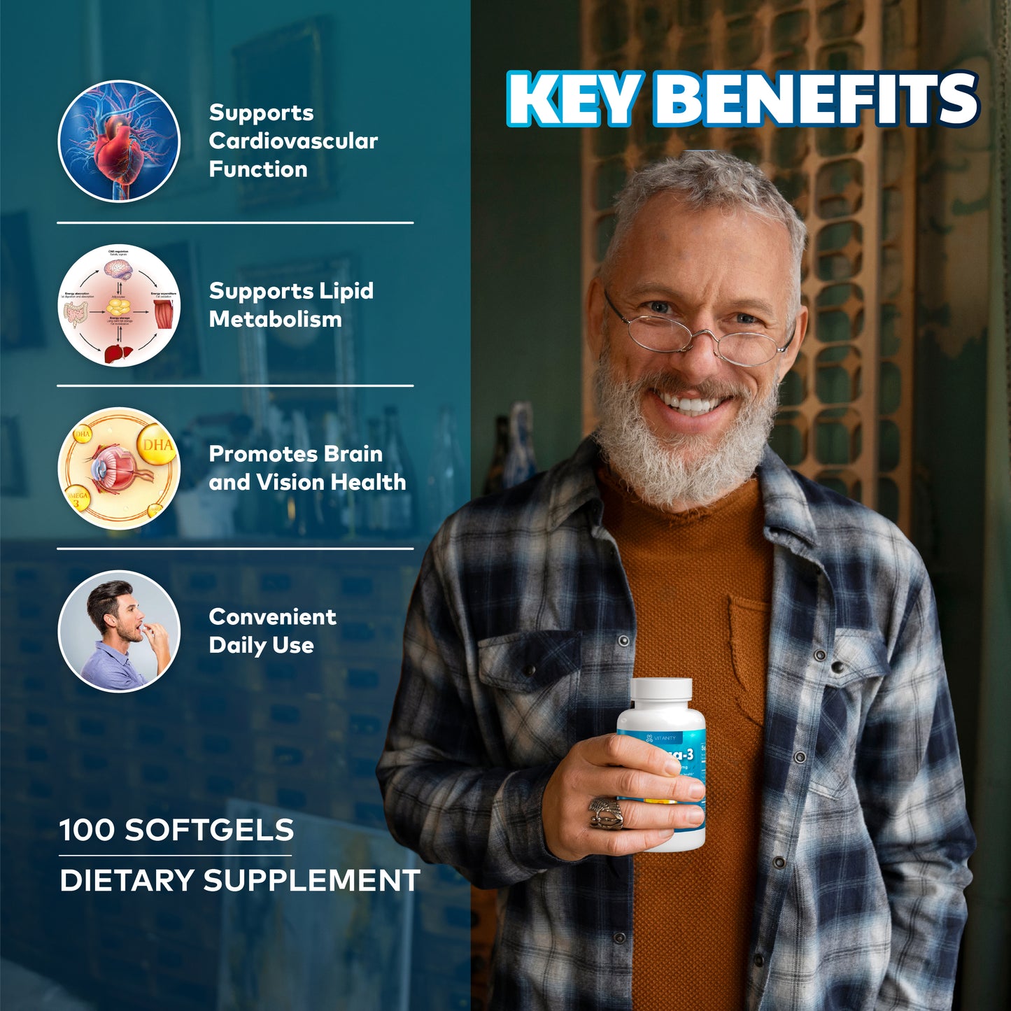Omega-3 Fish Oil - Pure EPA & DHA for Heart & Mind