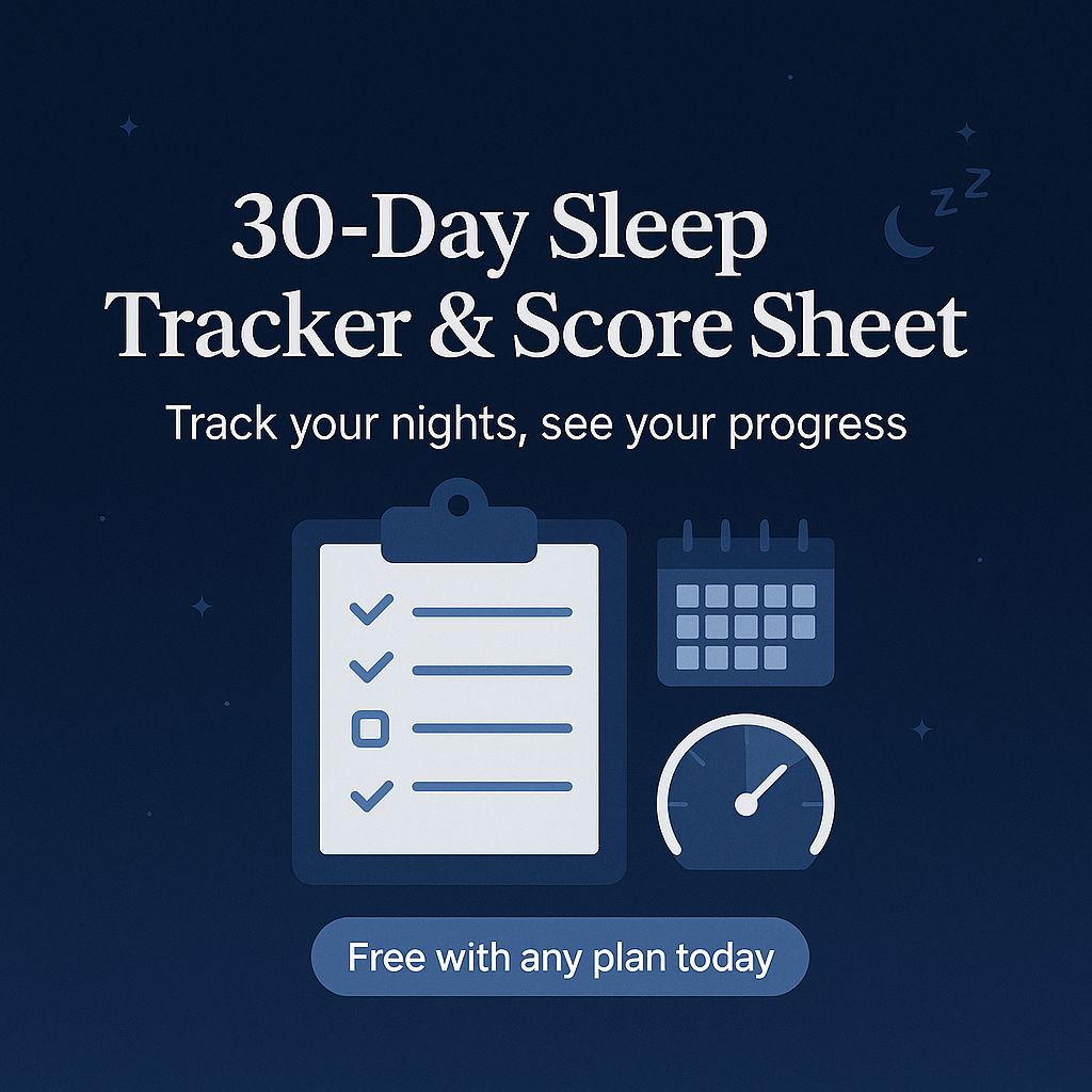 30-Day Sleep Tracker & Score Sheet