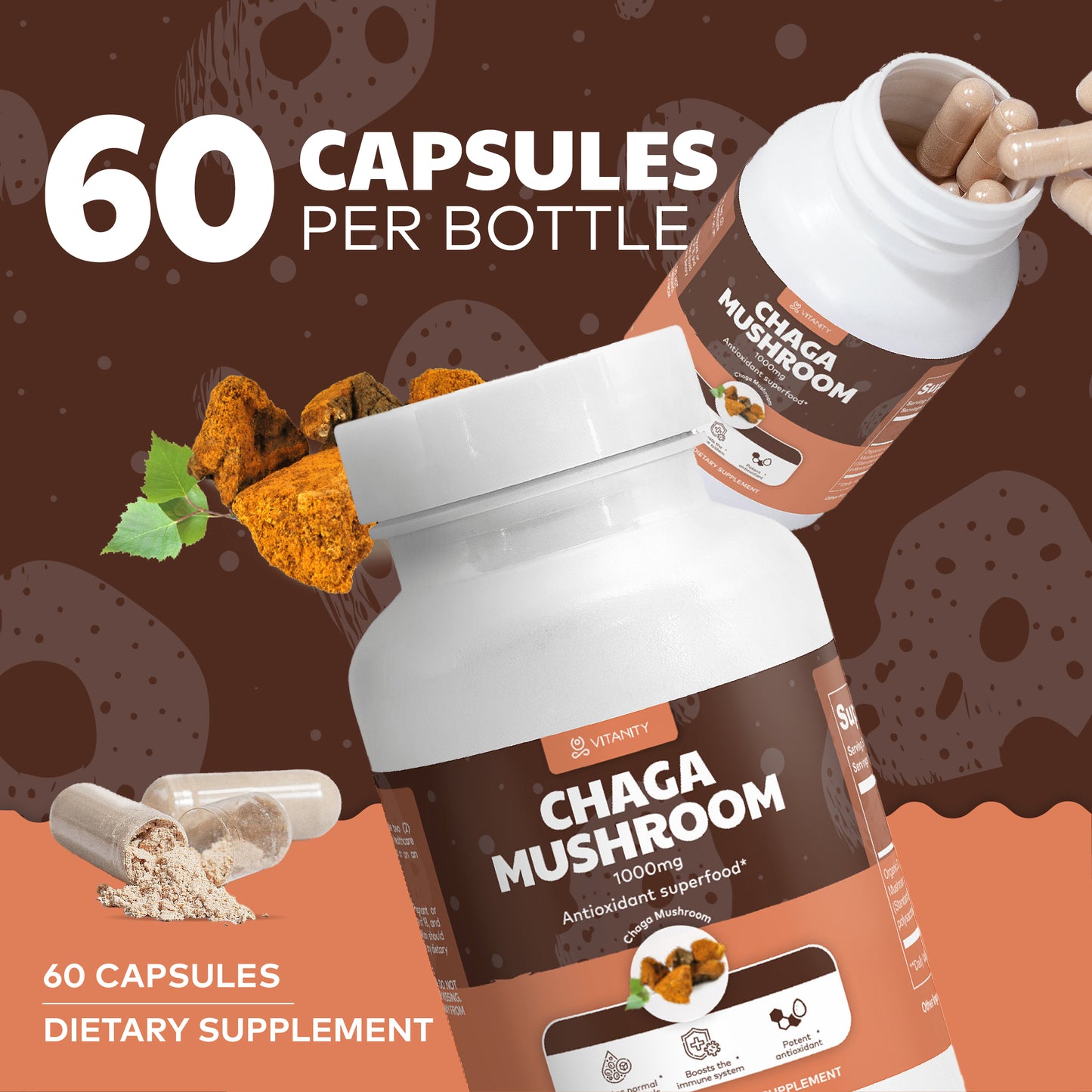 Chaga Mushroom – Immune & Gut Health Support