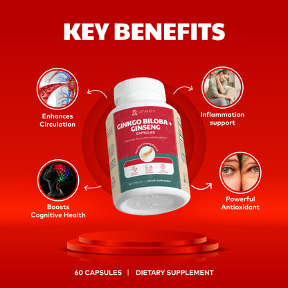 Ginkgo Biloba & Ginseng - Herbal Wellness & Brain Support