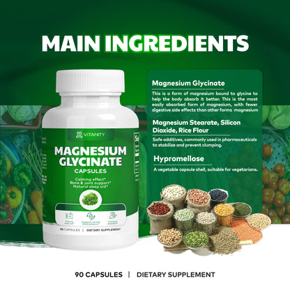 Magnesium Glycinate For Sleep & Stress Relief