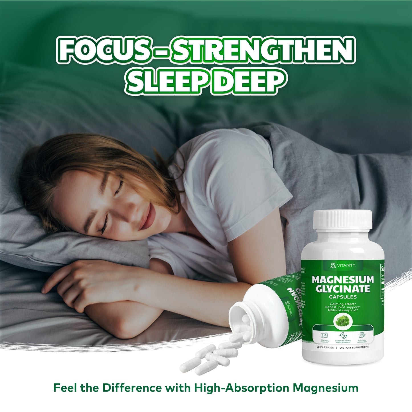 Magnesium Glycinate For Sleep & Stress Relief