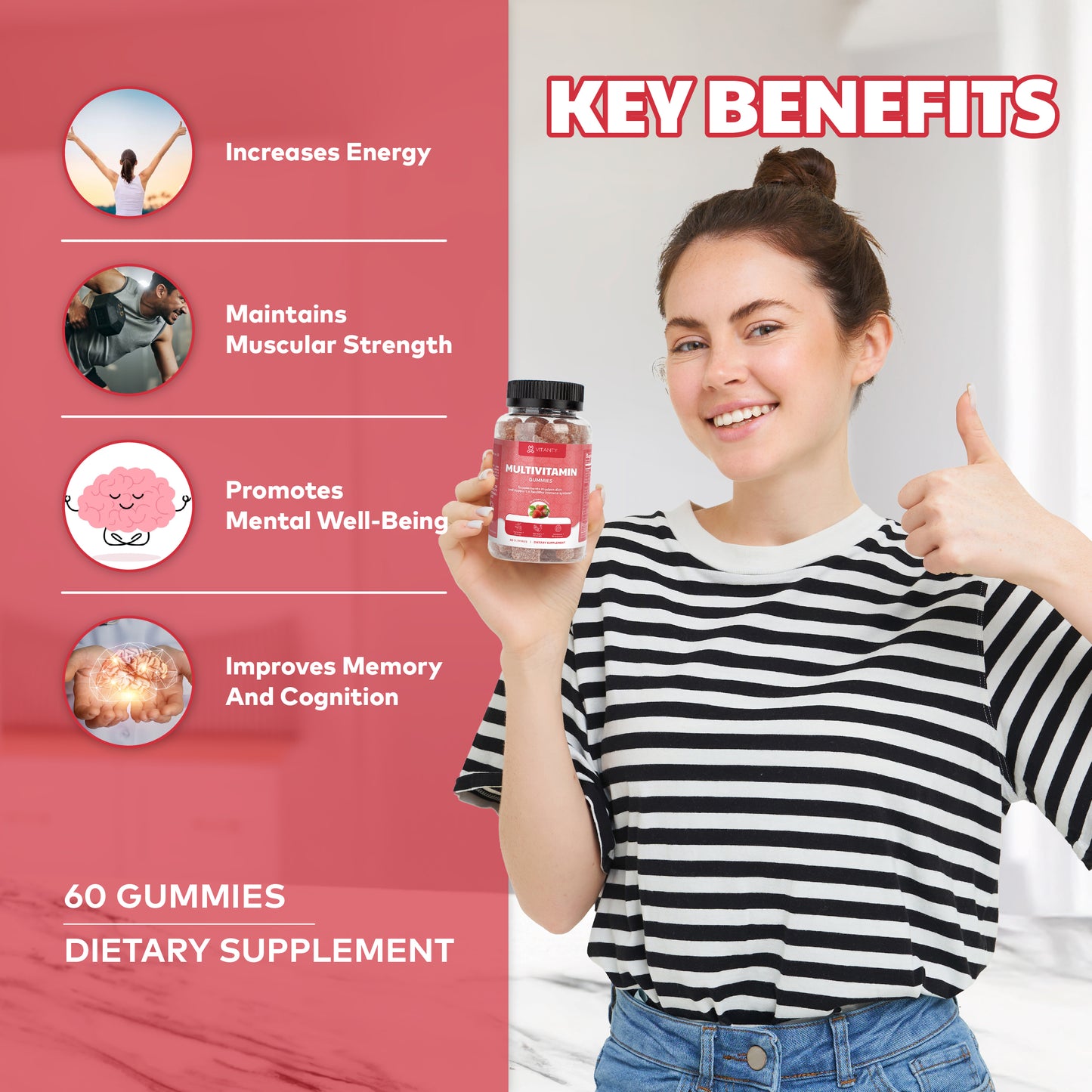 Multivitamin Bear Gummies - Memory & Heart Health Formula