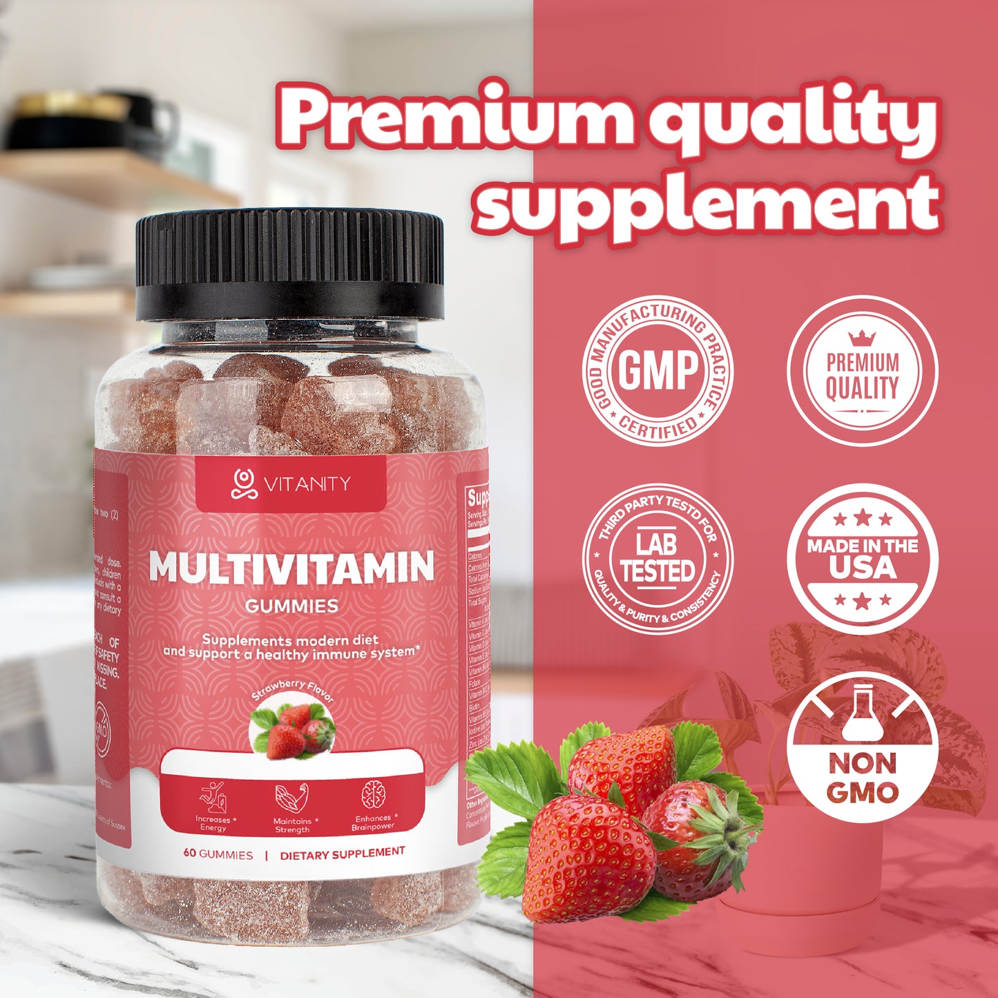 Multivitamin Bear Gummies - Memory & Heart Health Formula