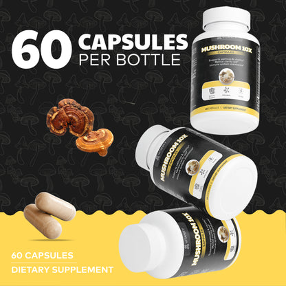 Mushroom Complex 10 X – Cognitive Clarity & Immune Support