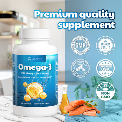 Omega-3 Fish Oil - Pure EPA & DHA for Heart & Mind