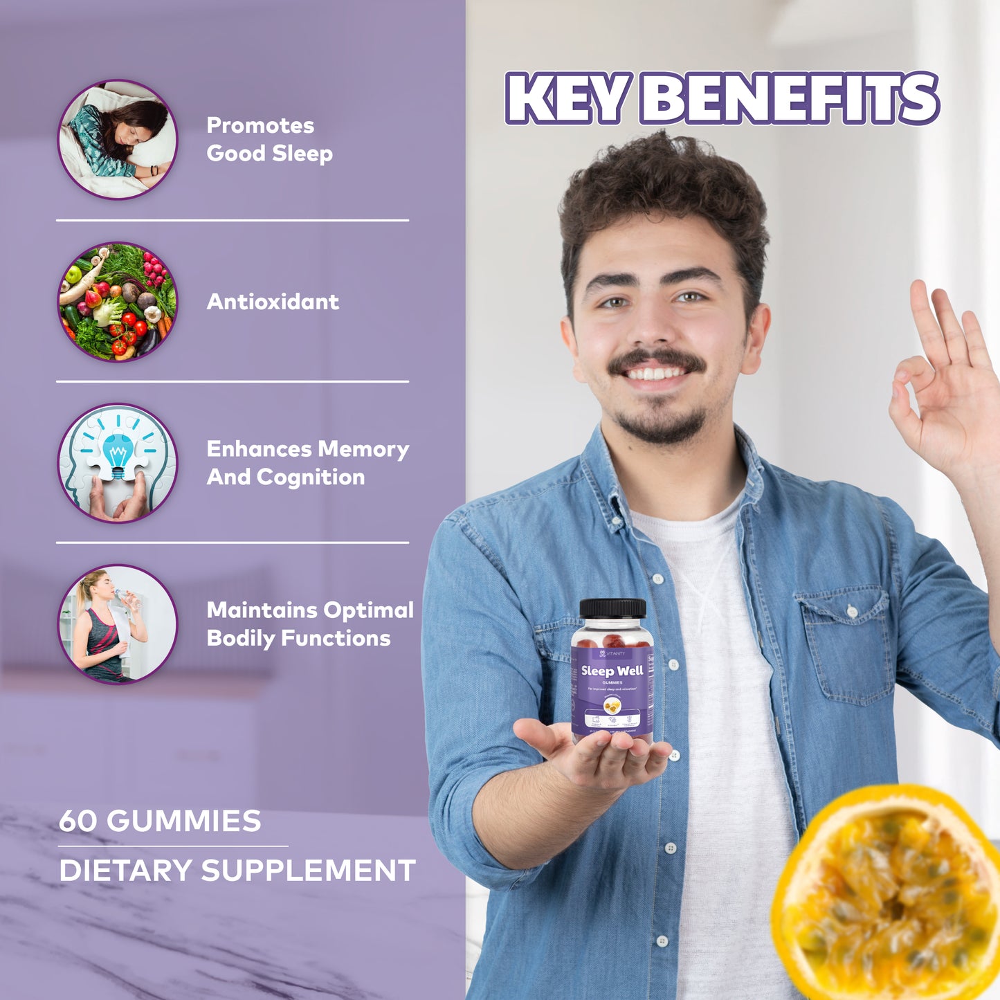 Sleep Well Gummies - Relaxation & Deep Sleep Support