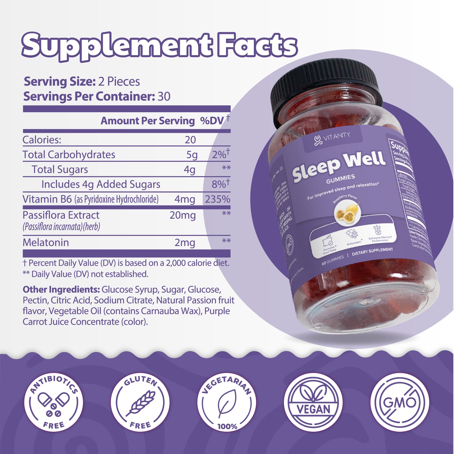 Sleep Well Gummies - Relaxation & Deep Sleep Support
