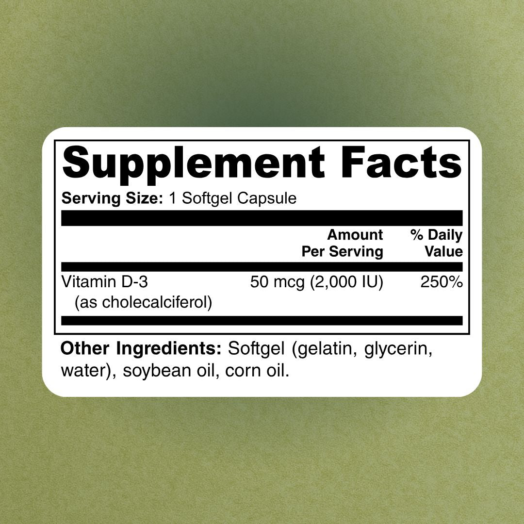 Vitamin D3 2,000 IU